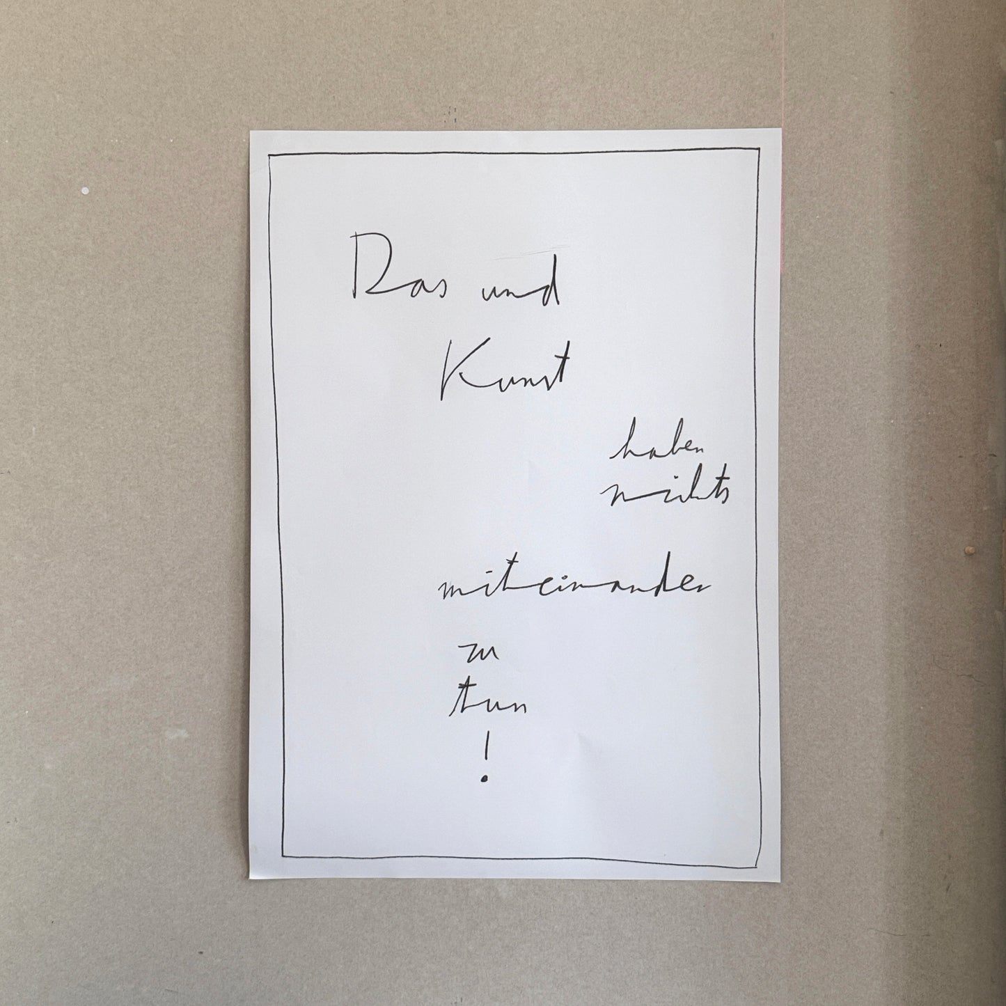 ROHRE & DAS UND KUNST - Poster DIN A1